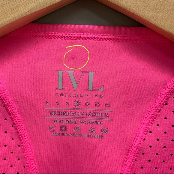 IVL Collective Long Sleeve Crop Top Perforated in Pink Sugar Plum 8 - Picture 10 of 10